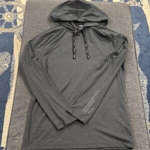 Hurley Men's Charcoal Gray Lightweight Hooded Long Sleeve Shirt